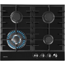 Варочная поверхность HIBERG VM 60440 B, газовая, 4 конфорки, чёрный