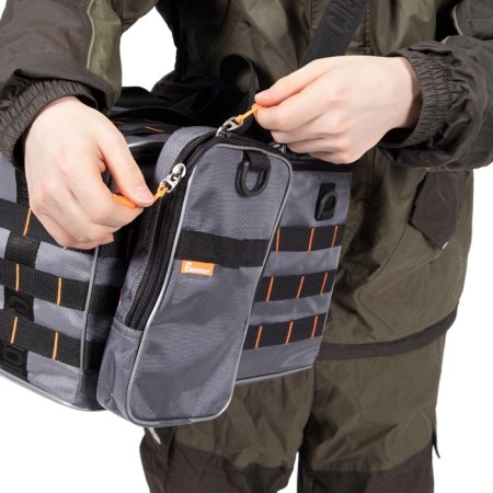 Fishing bag "Rastype" Module Bag 25, 25x15x5 cm, color gray + 1 box Luno 18-10