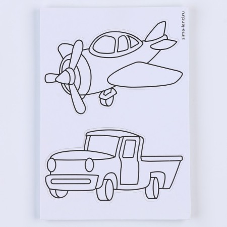 Set for creativity. Foil application "Transport"-2