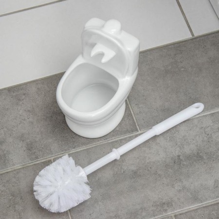 Blash for the toilet with the stand “Classic”, 10 × 14 × 32 cm, white color-2