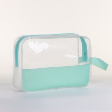 Lightning cosmetic bag, green color
