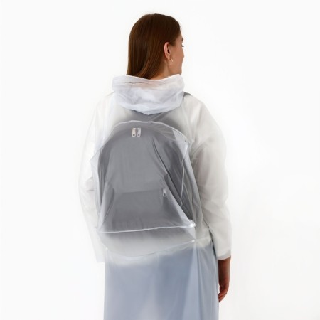 An adult raincoat with a branch for a backpack "Mountains Knee", universal size-4