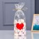 Package Packy BOPP, with a bottom fold, "Love" 15*30 cm set 50 pcs