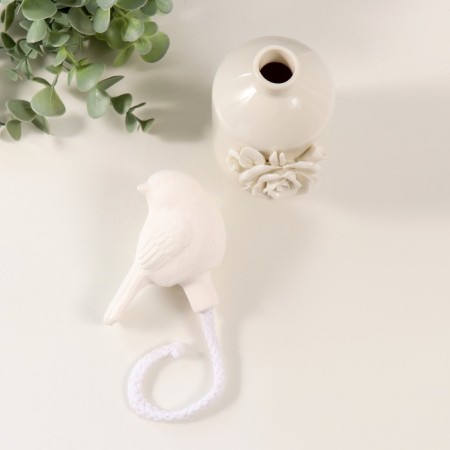 Aromadiffuzer Ceramics "White Sparrows at a vase with a rose" 6.7x9.5x18, 8 cm-6