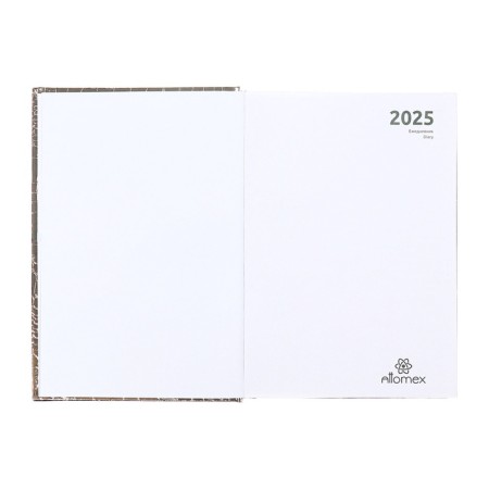 The diary is low, A5, 136 sheets, Attomex. Arkona, solid cover, boumvinyl with foam, liesse, block 70%, gray block-5