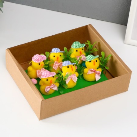 Easter souvenir "chicken in a hat and three testicles" set of 6 pcs 5.5x12.5x18 cm-2