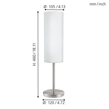TROY 1x60W desktop E27, nickel 10.5x10.5x46 cm-2