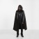 Halloween carnival cloak with a hood, length 120 cm, black color
