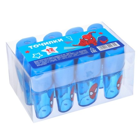 Plastic sharpener, blue color, spider-man-1