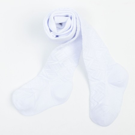 Pantyhose children's openwork, white color, height 80-86 cm