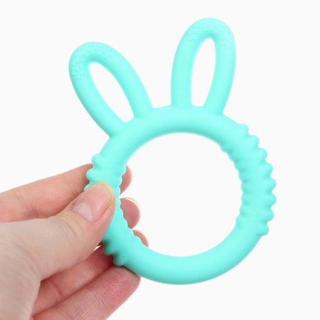 Silicone teether for teeth "Bunny", color mix, crush me-5