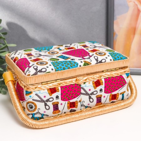 Casket for needlework "needlewoman" 10x13x19.5 cm-2