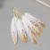 Decorative goose “triangles” white with gold h = 10-15 cm