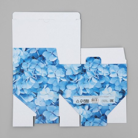 Gift folding box, packaging, flowering hydrangea, 22 x 15 x 10 cm-7