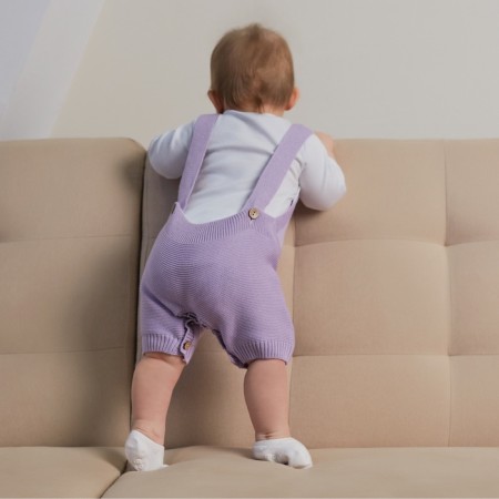 Combine Knitted Minaku, height 86-92, lavender color-6