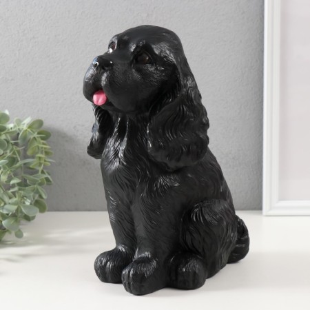 Piggy bank "Puppy Spaniel" (black), 24.5 cm-4