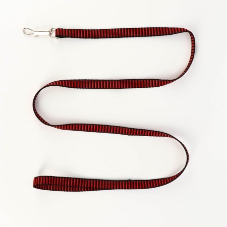 Acunition set of embossed, leash 120 x 1.5 cm, OG 36-49 cm, red-black-5
