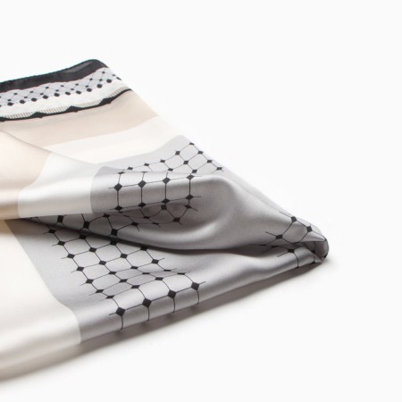 Women's scarf minku 70*70 cm, gray-1