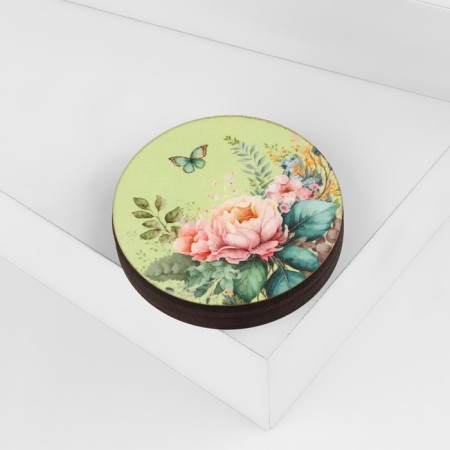 Magnetic needle "Peonies", d = 6 cm-1