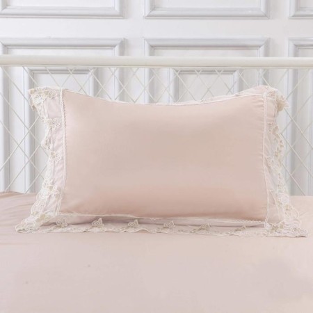 A set with a blanket "Tiara", size 160x220 cm, 160x240 cm, 50x70 cm, beige color-7