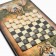 NARDS "Wolves", wooden board 60 x 60 cm, with a field for playing checkers