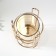 Summary Metal for 1 candle "Limard" Gold "gold18x11x11 cm