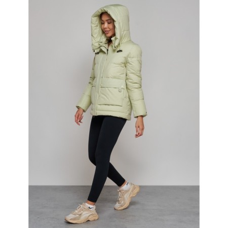 Winter jacket female, size 50, light green color-7