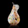 Glass souvenir in glassbreaker "Multi -colored pear" h 140 mm