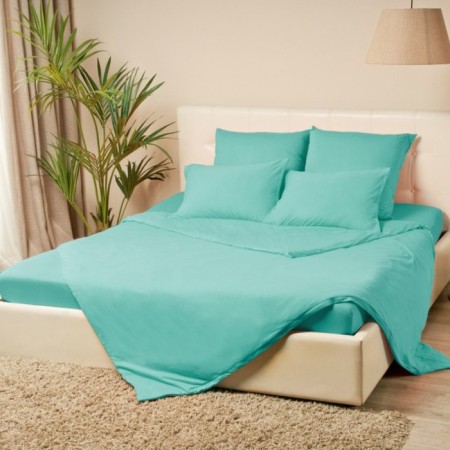 Blueberry on the elastic band "Coupe-kupa", 180x200x20 cm, turquoise, knitwear