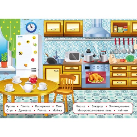 In the house. Learning to read by syllables-2
