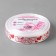 Satin tape "Hearts", 15 mm × 23 ± 1 m, white/red 001 color