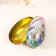 Casket Metal Easter bunny in grass with testicles 7x6.5x11 cm