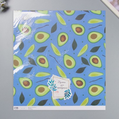 Scrapbooking paper "Avocado" density 180 grams set 5 pcs 30.5x32 cm-4