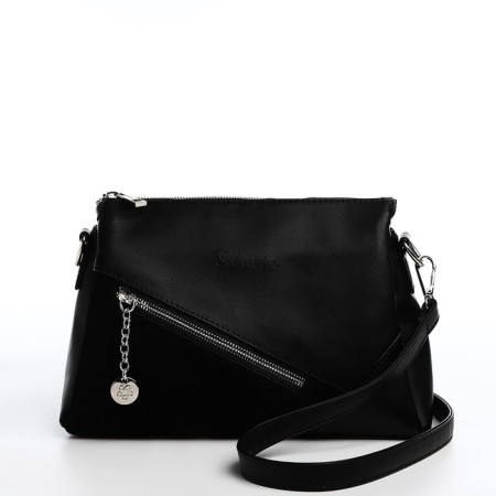 Bag Cross-Bodi with a zipper, black color