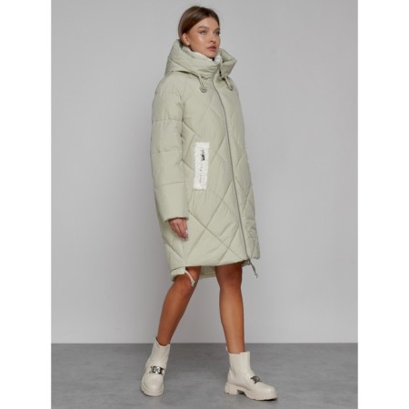Coat insulated winter female, size 48, color light green-2