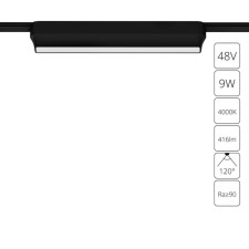 Magnetic track lamp Arte Lamp Rapid A6153PL-1BK, LED, 9 W, 2.6x23x3.6 cm, 416 lm, black