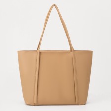 Zipper bag with lightning, beige color