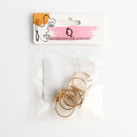 The base for the ring adjustable with the platform (set of 5 pcs.), 15 mm, color gold-3