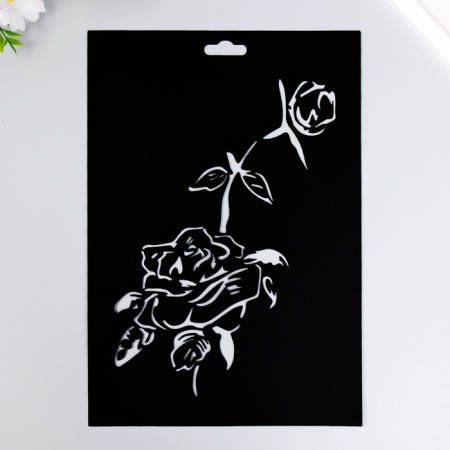 Plastic stencil "rose" 20x29cm