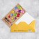 An envelope for money with a wooden element "Happy Birthday" balls, 16.5 x 8 cm