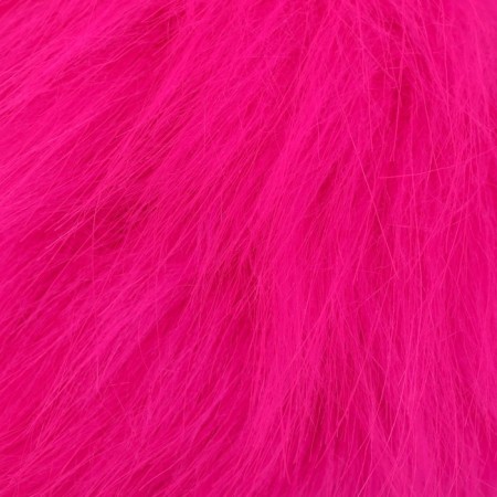Pompon artificial fur "bright pink" d = 13 cm-1