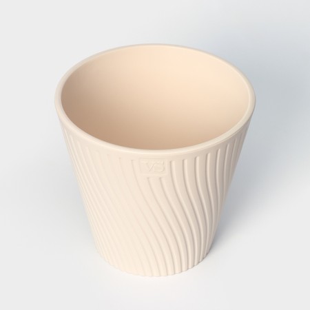 Kashpo for flowers with an insert "Louis", 2.7 l, color cream-1
