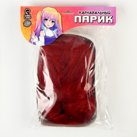 Carnival wig "anime" color red, long-4
