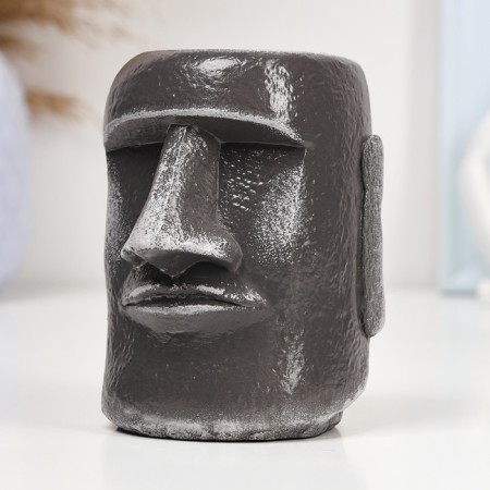 Kashpo - organizer "The Iduman Moai" large "gray stone, 11cm-2