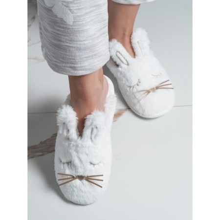 Women's slippers, size 38, white color