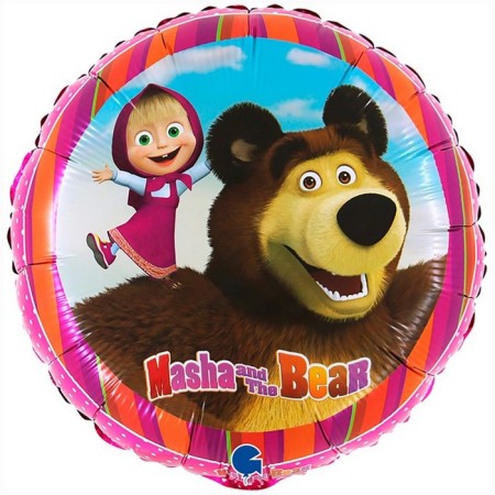 Foil ball 18 "" Masha and the bear ", circle-1