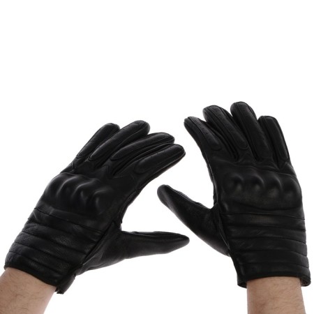Motorcycle gloves with protective inserts, leather, size XL