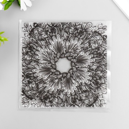 Stamp for creativity Silicon "Fluffy Leaves" 14x14 cm