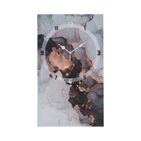 Carty clock is wall-mounted, interior "marble", 35 x 60 cm, on canvas, silent-5