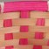 Wicker basket, 21 x 21 x 10/24 cm, bamboo, pink